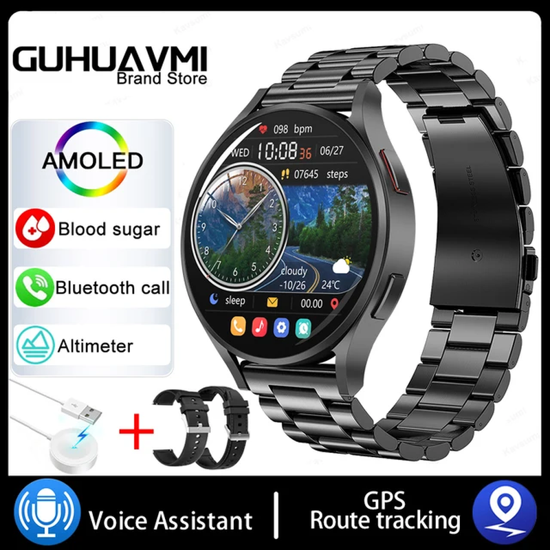 Miniatura: 2023 for Galaxy Watch 6 Classic NFC Blood Sugar Smart Watch Men Custom Dial Voic