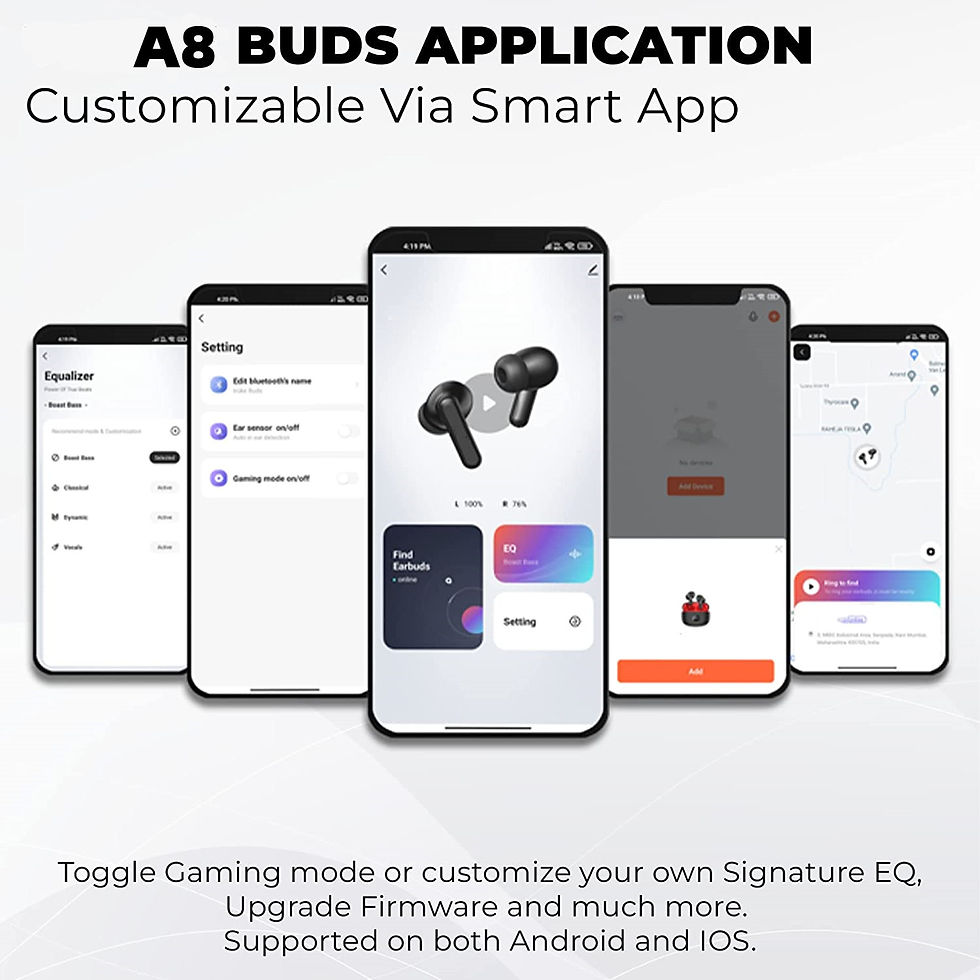 Thumbnail: BeatFade B103 True Wireless Bluetooth Earbuds – Gaming Mode, 10-Hour Playtime, ENC Dual Mics, Water Resistant, Deep Bass