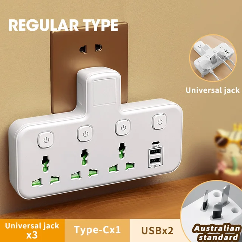 Miniatura: EU UK AU US Plug AC Outlet Power Strip Multiprise Wall Socket Universal Network 