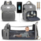 Stylish Mommy Bag: Portable Baby Bed with Large Capacity and Milk Bottle Storage