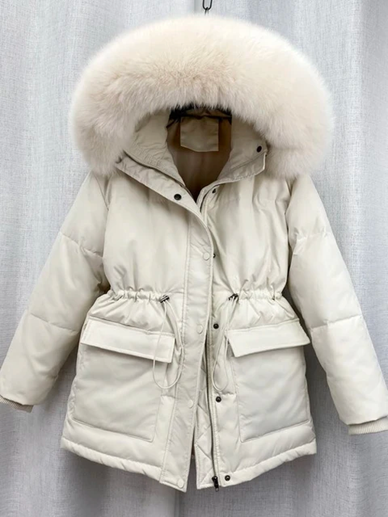 Miniature : Women's Parka Jacket with fur collar.
