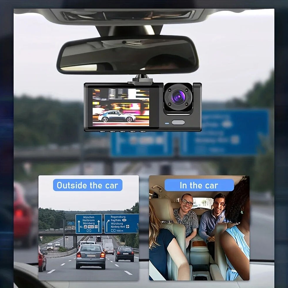 Miniatura: 3 Channel Car DVR HD 1080P 3-Lens inside Vehicle Dash