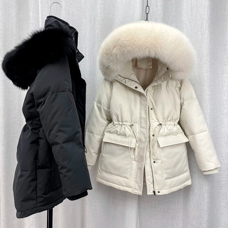 Miniature : Women's Parka Jacket with fur collar.