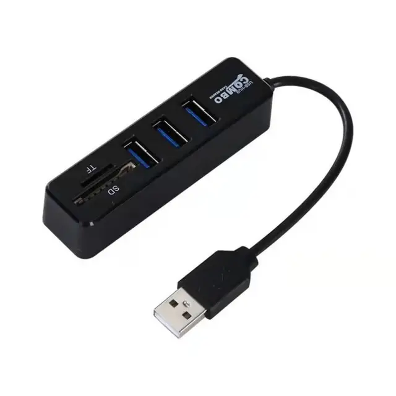 Miniature : All in One USB HUB COMBO 3 Port Splitter Expander USB 2.0