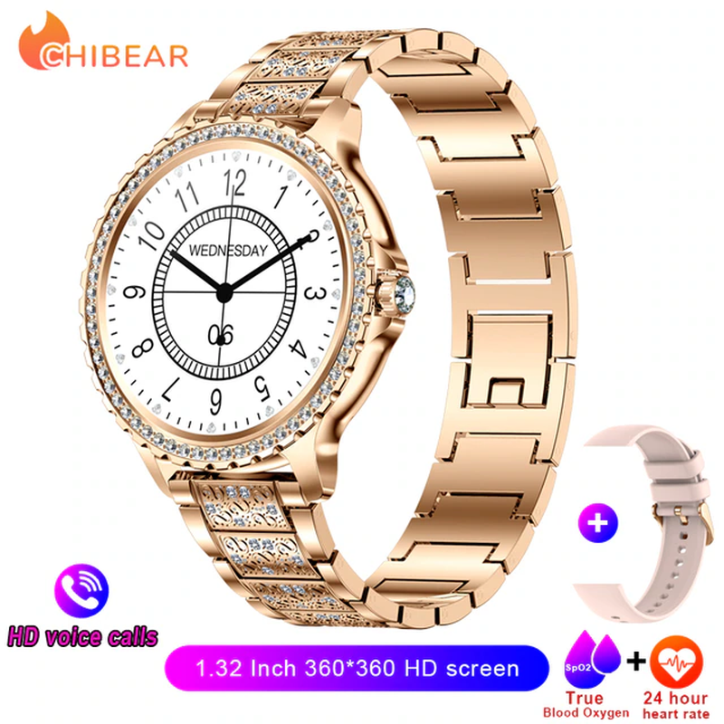 Miniature : 2023 New Fashion Women Bluetooth Call Smart Watch 1.32" AMOLED 360*360 HD Screen