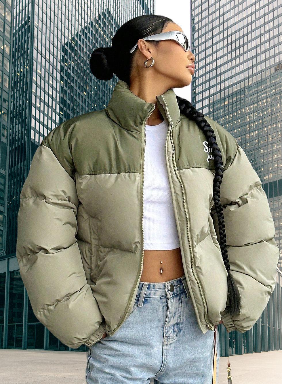 Miniature : Stylish Cropped Puffer Jacket