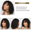 Miniatura: Curly Human Hair Wig for Women Bob Curly Wig with Bangs