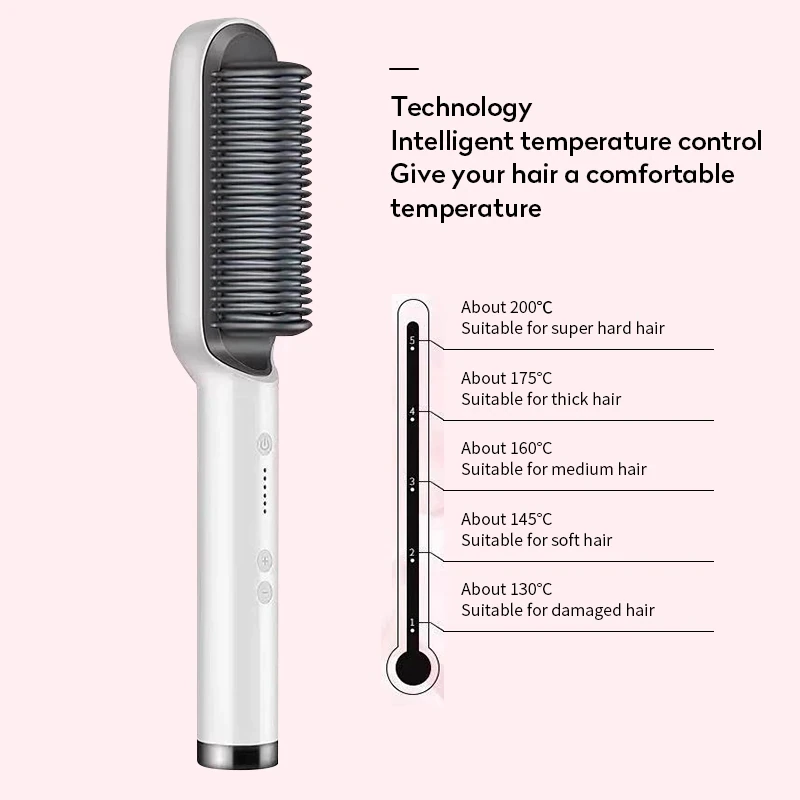 Miniatura: Stronics Anti-scalding Ceramic Hair Straightener Hot Brush