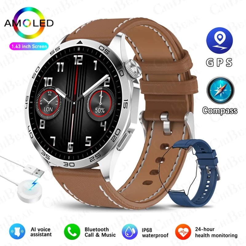 Miniatura: Huawei WATCH GT 4 Smart Watch Men GPS Tracker 1.43 Inch AMOLED 466*466 HD