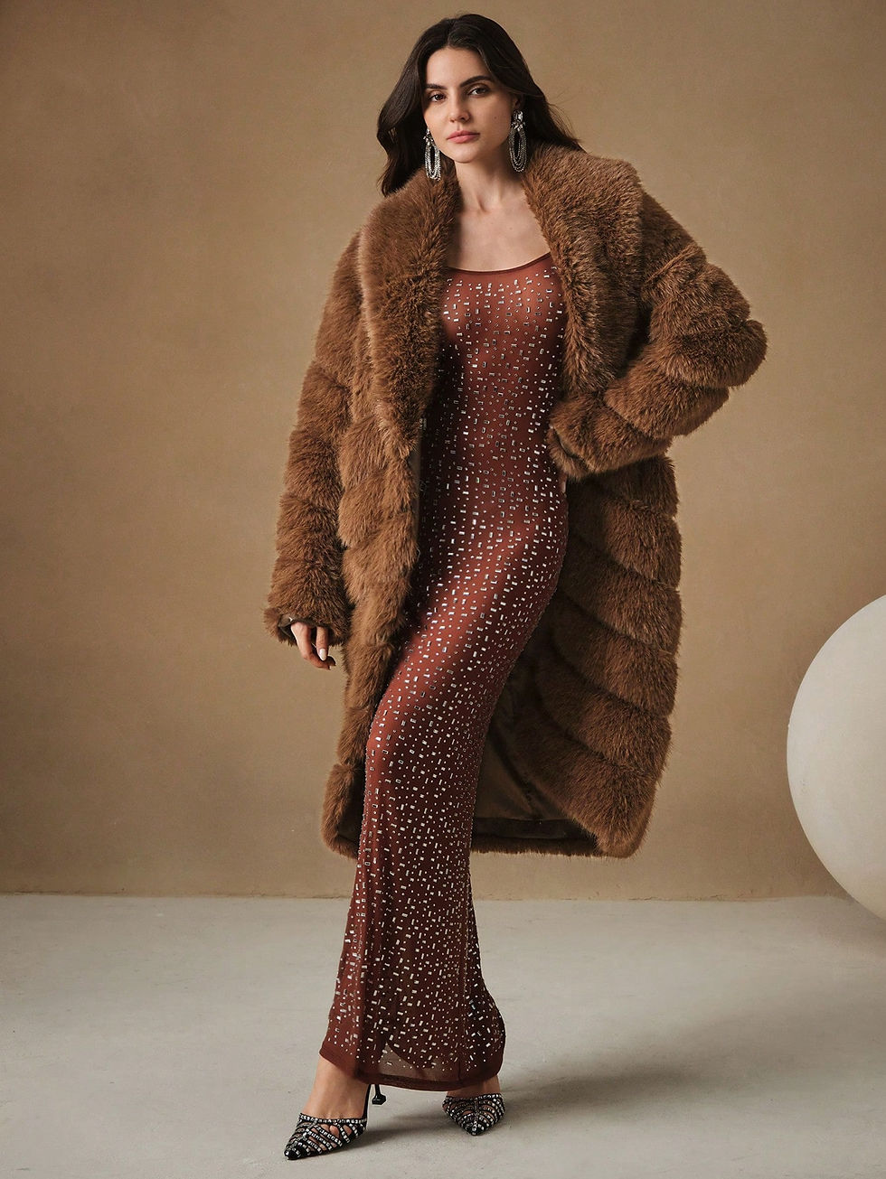 Miniatura: Anewsta Women’s Fashion Fluffy Long Coat – Stylish and Warm Winter Outerwear