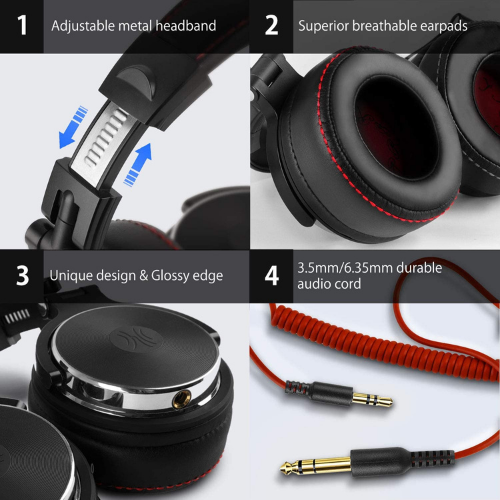 Miniatura: OneOdio DJ Pro 50 Hi-Res Over Ear Wired Headphone - Upgraded Version