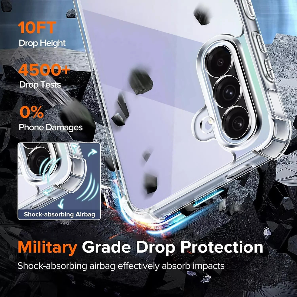 Thumbnail: Clear Gel Case + Screen Protector for Samsung Galaxy A26 / A36 / A56 5G – Slim, Shockproof Protection