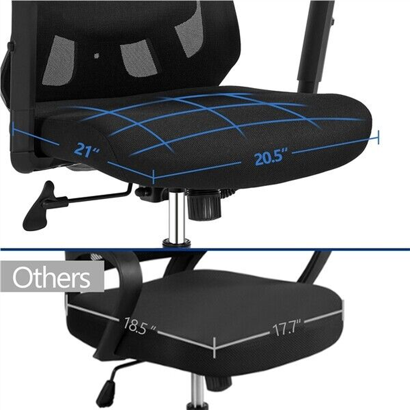 Miniatura: Ergonomic Office Chair with Adjustable Headrest - Black