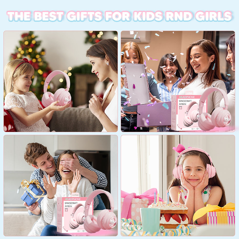 Thumbnail: Cute Cat Ear RGB Wireless Bluetooth Headphones – Fun & Stylish Music Headset for Kids & Teens