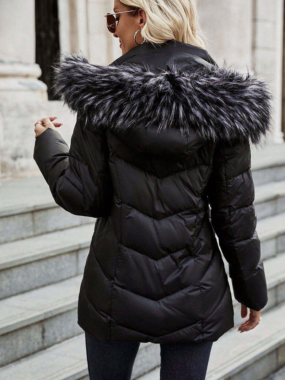 Hooded Puffer Coat Women's Winter Jacket