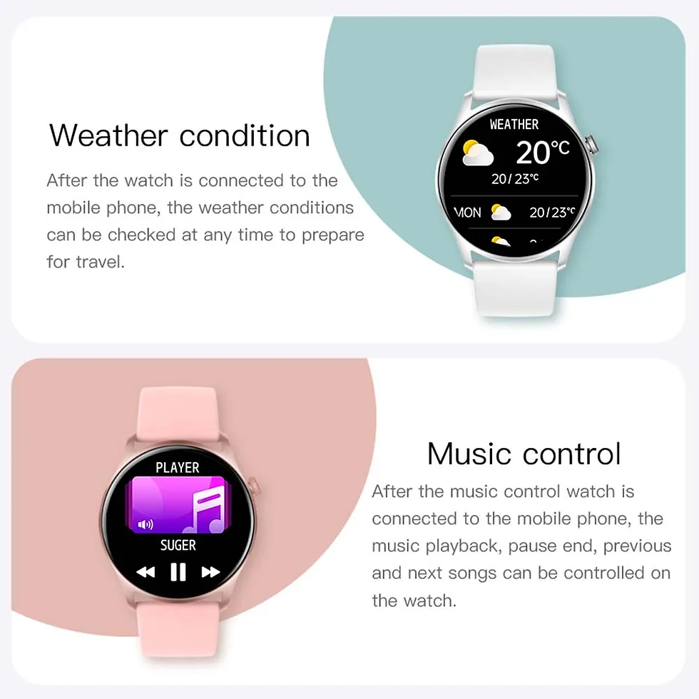 Thumbnail: Women's Smartwatch: Full Touch Fitness Tracker, IP67 Waterproof