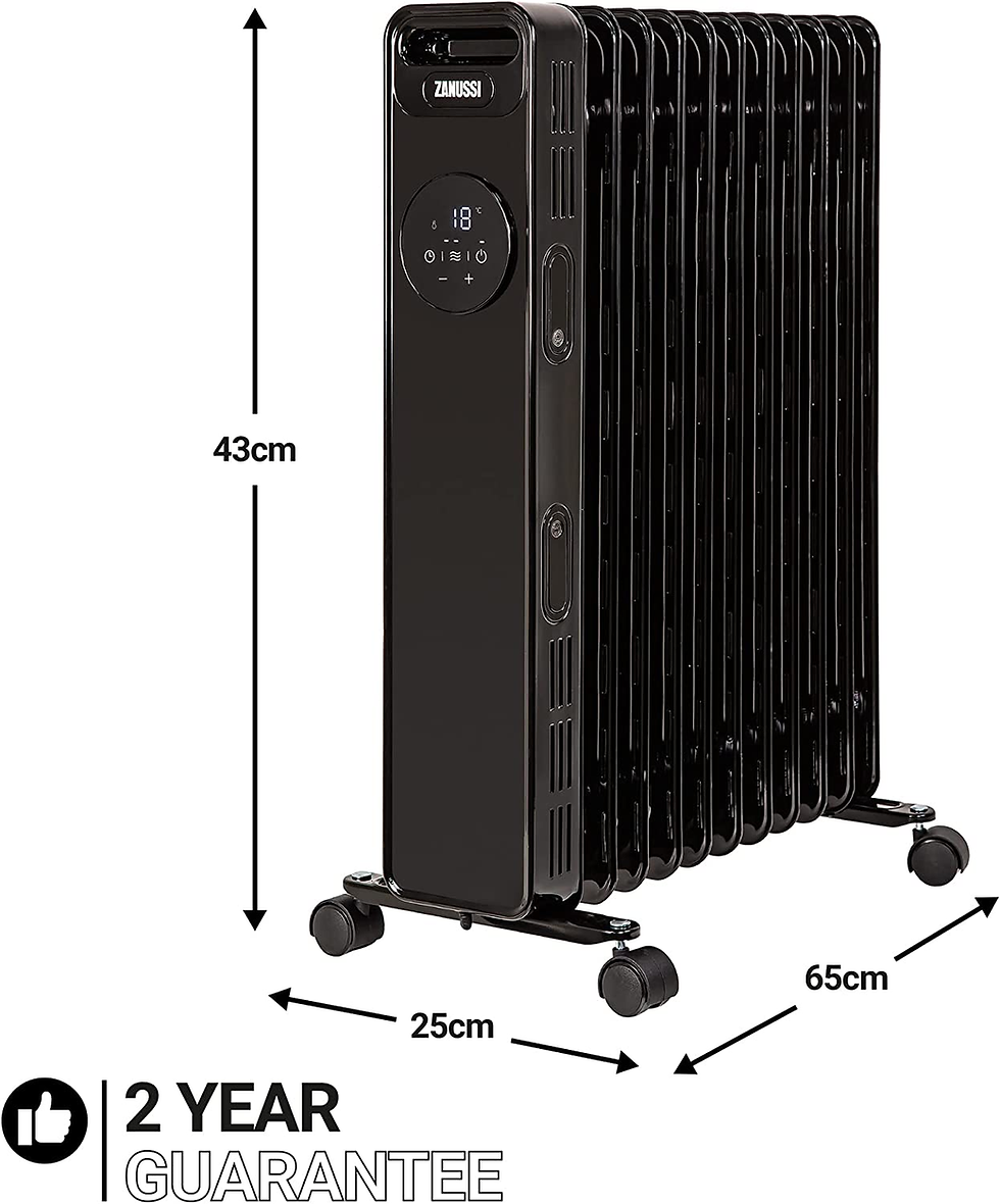 Miniature : Portable Electric Heater: 2300W Oil Filled Radiator with Remote Control