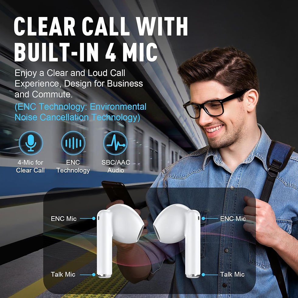 Miniatura: ZIPFORCE True Wireless Earbuds, in-Ear Bluetooth 5.3 Headphones 4-Mics ENC Clear