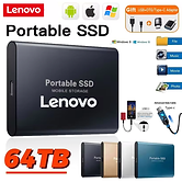 Lenovo Portable 256TB SSD External Hard Drive - Type-C USB 3.0 High Speed