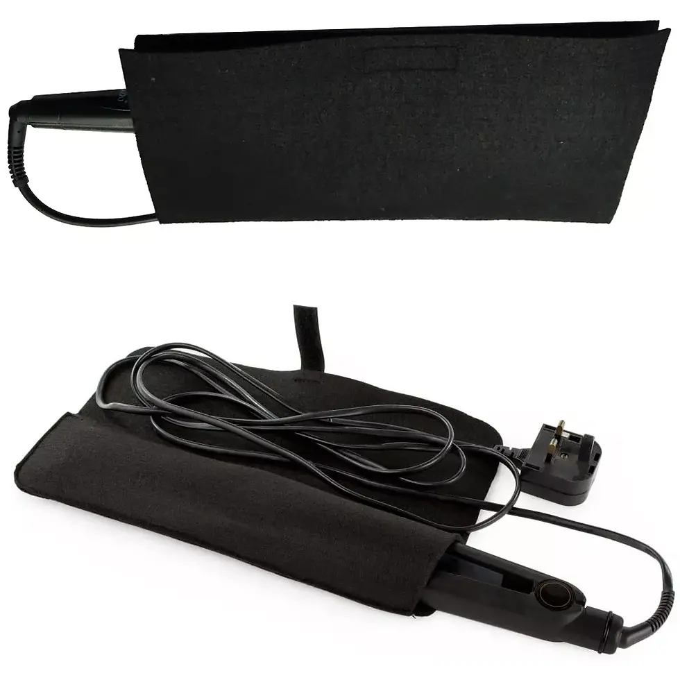 Miniature : Hair Straightener Tongs Resistant Cover Case Safety Mat Extreme Heat Protection