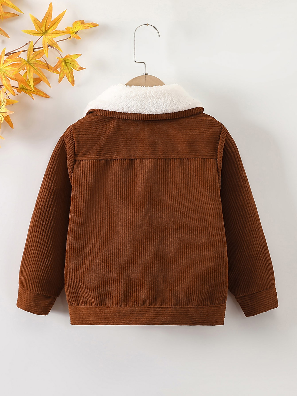 Miniatura: Toddler Boys Flap Pocket Borg Collar Button up Jacket