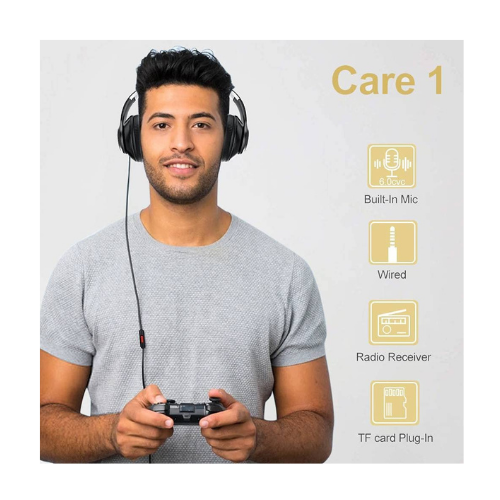 Thumbnail: Prtukyt 9S Over-Ear Bluetooth Wireless Headphones 60 Hrs Playtime