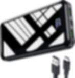 Sleek Portable Power Bank with Dual USB Ports and LED Display – 20000mAh Capacity