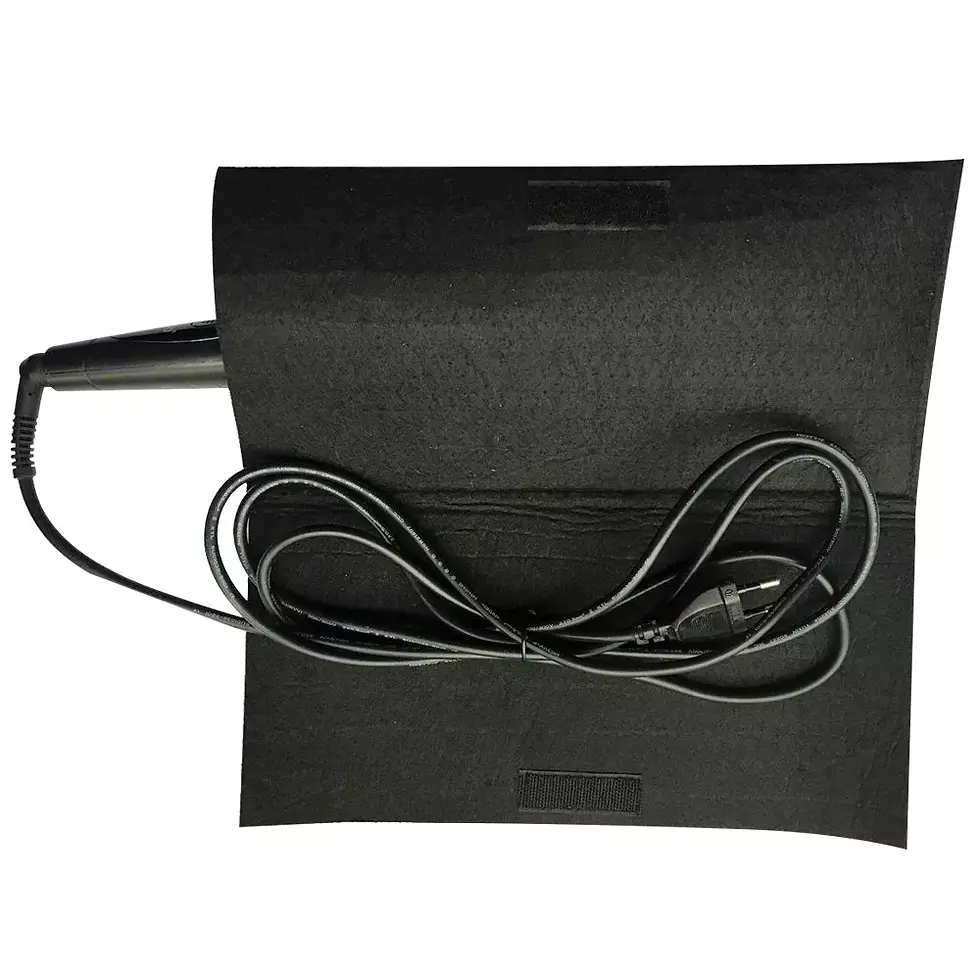Miniature : Hair Straightener Tongs Resistant Cover Case Safety Mat Extreme Heat Protection