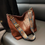 Miniatura: Vintage Solid Color PU Leather Women Fashion Shoulder Sling Bag Simple Wide Stra
