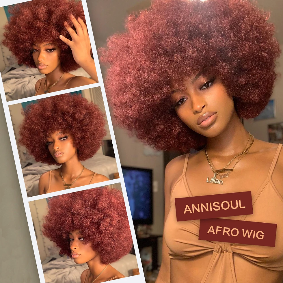 Miniatura: Short Synthetic Afro Wigs for Black Women African Black Pink Fluffy Soft Cosplay