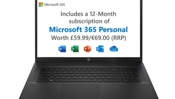 HP 17-cn0041na 17.3" 4GB RAM / 128GB SSD+ MicroSoft 365