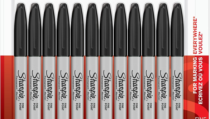 Black Permanent Markers - Fine Point .