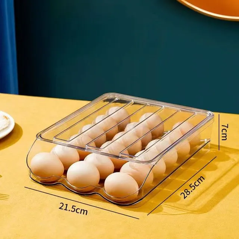 Miniatura: Automatic Rolling Egg Box Multi-Layer Rack Holder for Fridge Fresh-Keeping Box