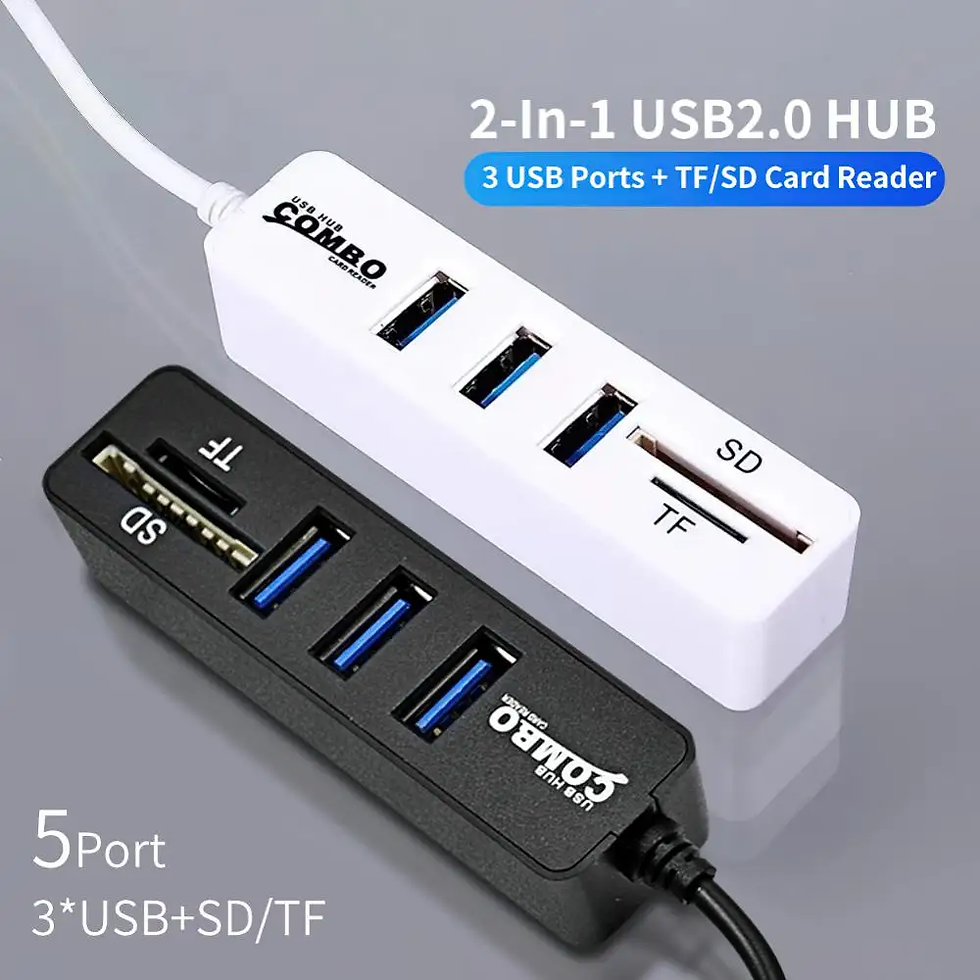 Thumbnail: All in One USB HUB 3 Port Splitter Docking Station 2.0