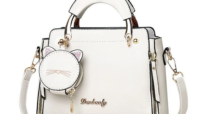 Fashion Handbag for Women Ladies Top Handle Satchel Shoulder Bags Cat Purse