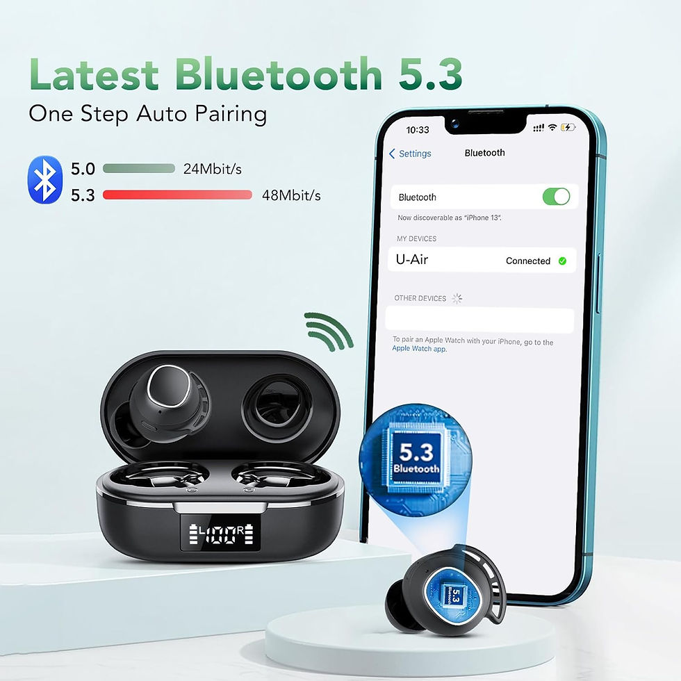 Miniatura: Affordable Bluetooth Earphone with Noise Cancellation Waterproof 60 Hrs Battery