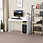 Miniatura: Small White Computer Desk, Compact Study PC Laptop Table Workstation with Drawer