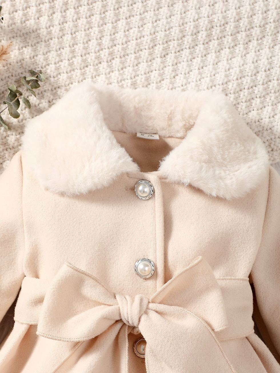 Miniatura: Borg Collar Belted Coat for Babies