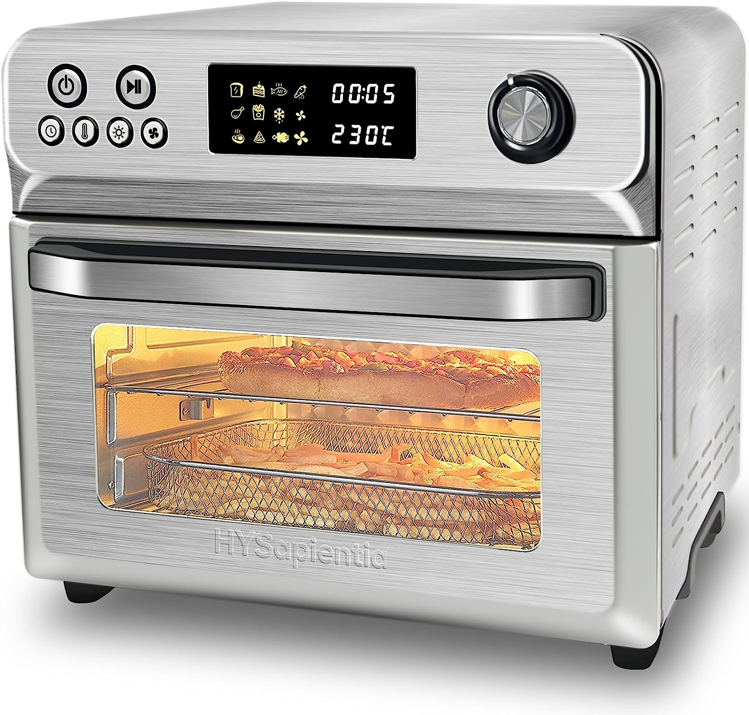 24L Air Fryer Oven with Rotisserie Large XXL Digital Knob 1800W 10 in 1 Airfry