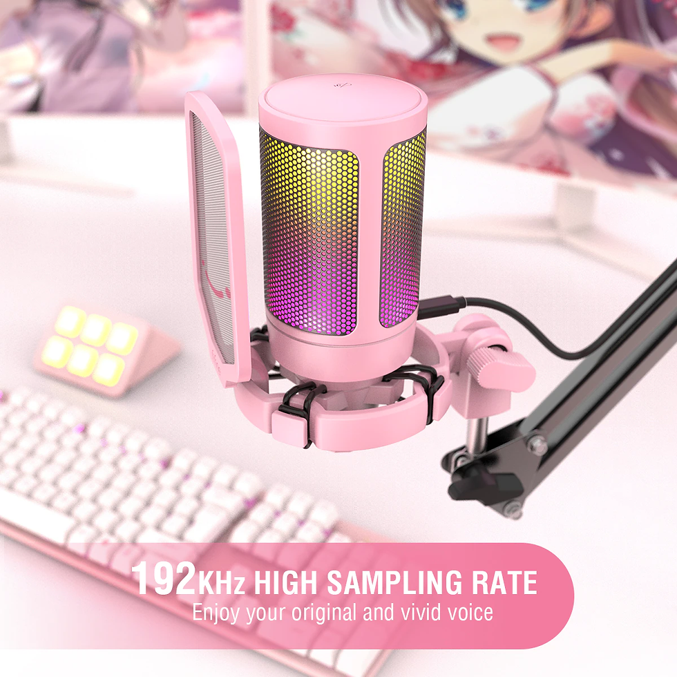 Thumbnail: USB Gaming PC Microphone RGB Computer Condenser