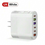 Miniatura: 1 PC White EU Plug Charger 65W PD USB Charger 6 Ports USB Type C Charger Quick C