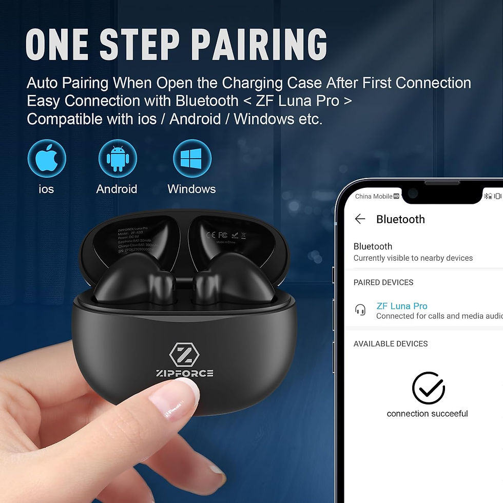 Miniatura: ZIPFORCE True Wireless Earbuds, in-Ear Bluetooth 5.3 Headphones 4-Mics ENC Clear