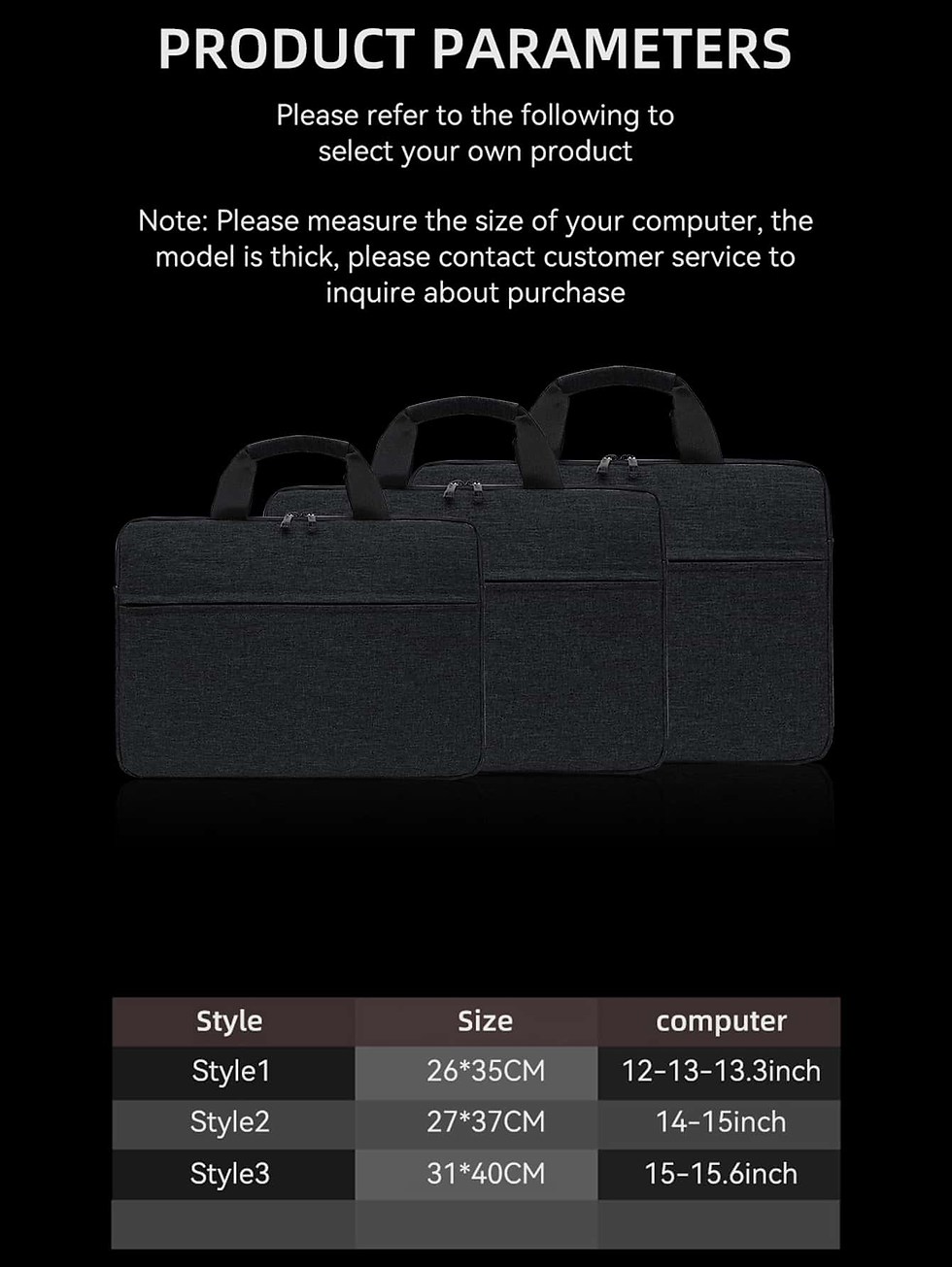 Miniatura: Laptop Handbag Bag for Macbook Pro Case for Laptop Xiaomi Dell HP Lenovo 13.3 14