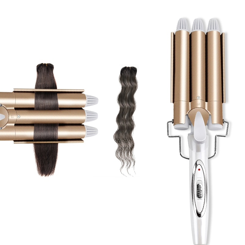 Miniature : Professional Hair Tools Curling Iron Ceramic Triple Barrel Hair Styler Hair Wave