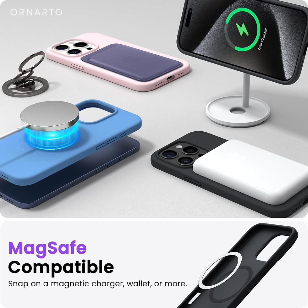 Miniatura: Magnetic Case for Iphone 15 Pro Max 6.7" Compatible with Magsafe, Slim Liquid Si