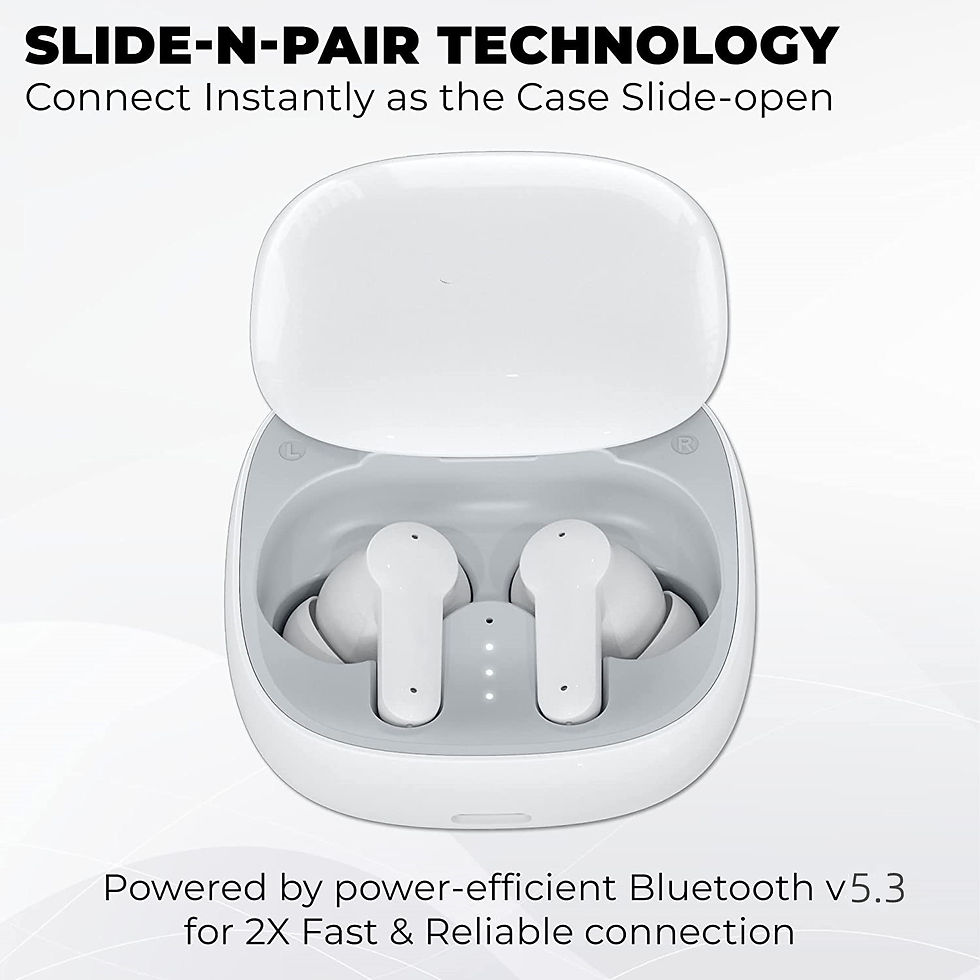 Thumbnail: BeatFade B103 True Wireless Bluetooth Earbuds – Gaming Mode, 10-Hour Playtime, ENC Dual Mics, Water Resistant, Deep Bass