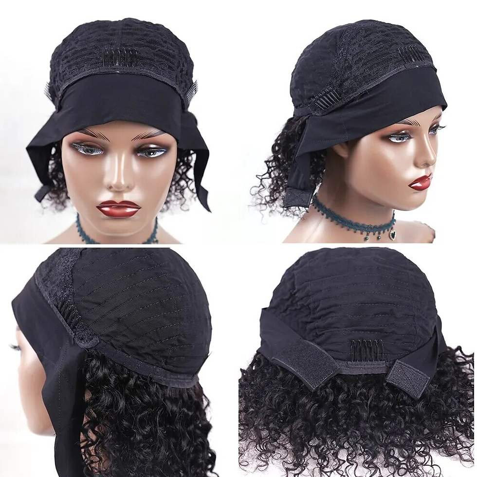 Miniatura: Headband Human Hair Wig Curly - Brazilian Hair .