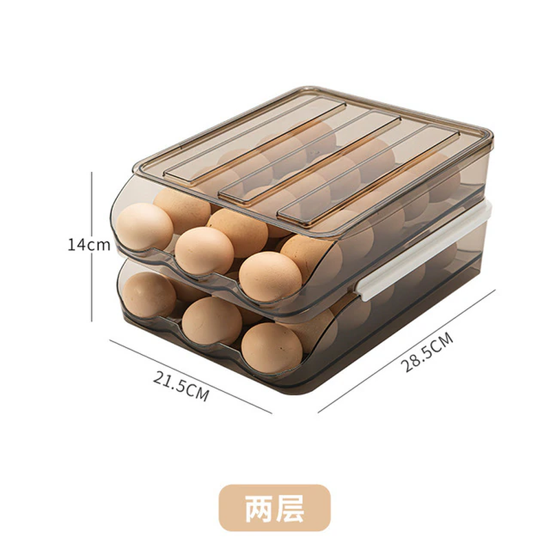 Miniatura: Automatic Rolling Egg Box Multi-Layer Rack Holder for Fridge Fresh-Keeping Box