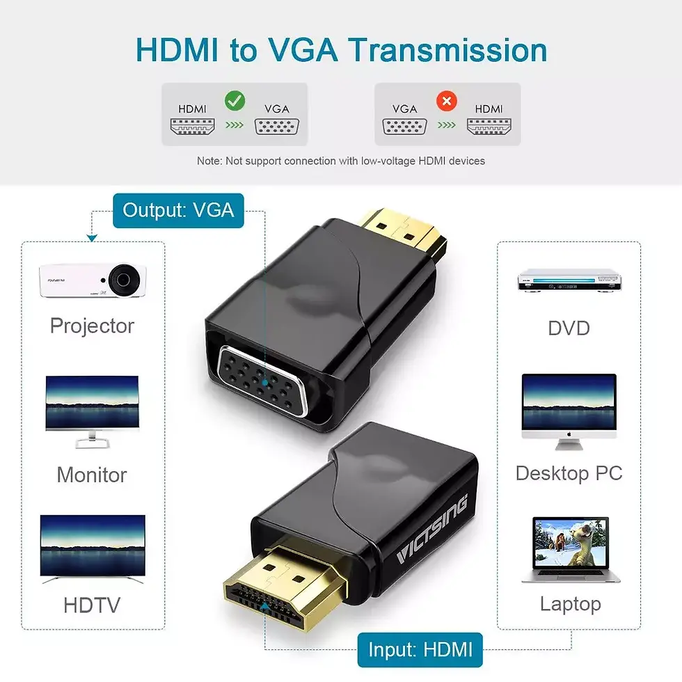 Miniatura: VictSing HDMI to VGA  Adapter Converter Input to Output HD 1080P for PC TV DVD
