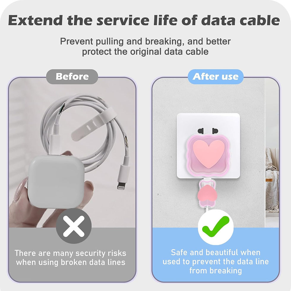 Miniatura: Heart Cable Protector & Charging Cord Set